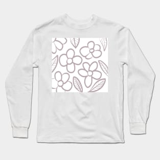 Gray flowers Long Sleeve T-Shirt